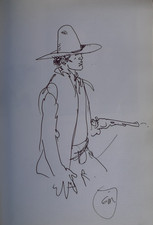 RARE DEDICACE BLUEBERRY GIRAUD  SUR FEUILLE  GIR MOEBIUS