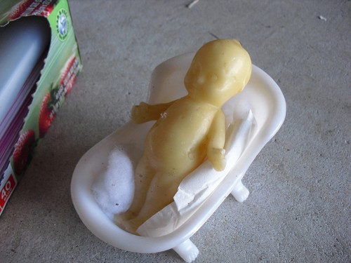 Vintage wax kewpie doll figure - wax,