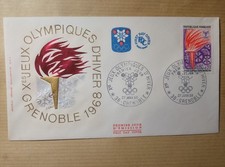 enveloppe premier jour 1968 jeux olympiques d'hiver grenoble