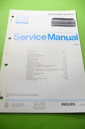 Manuel service pour philips - de,