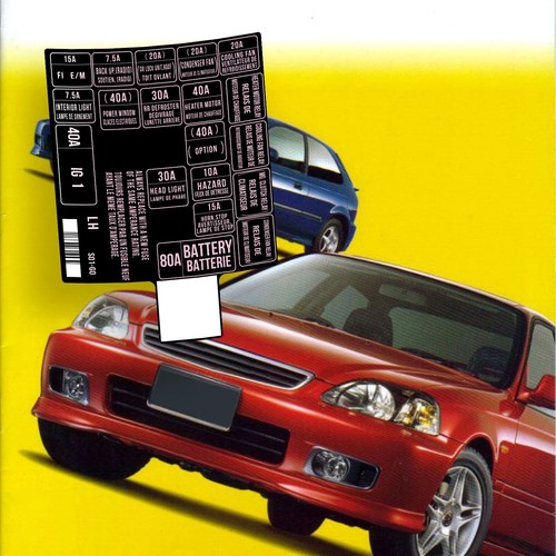 Autocollant boîte à - de,