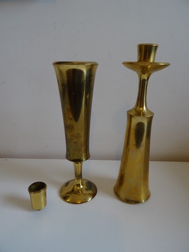 Paire bougeoirs vases - /,