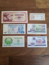 LOT N°1    6 BILLETS UNC MONDE