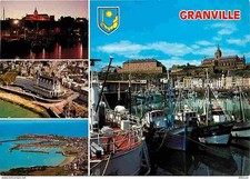 50 - Granville - Multivues - Bateaux - Blasons - Flamme Postale - CPM - Voir Sca