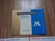 MECCANO - 10 notices des modèles pour boite n° 9 dans leur encart