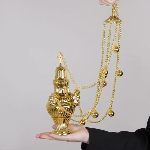 Orthodox hanging censer gold - hanging,