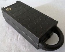 Vintage Années 70/80 Boîte de Rangement K7 Audio - 12 Cassettes - Malette Rigide