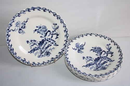 Assiettes plates faïence - 6,