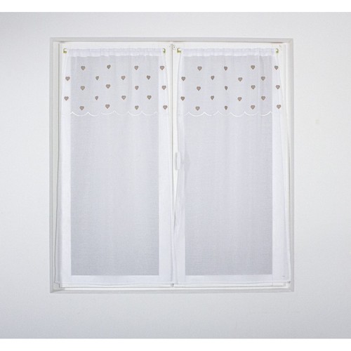 Paire voilages motif - voilages,