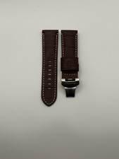 Bracelet en cuir d'alligator marron foncé Panerai 24/22 avec boucle de...