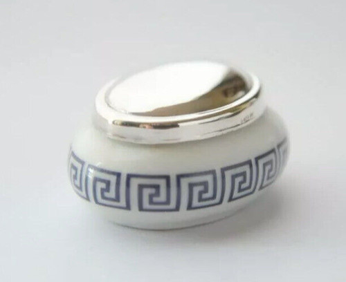 Boîte porcelaine argent - boîte,