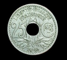 25 centimes Lindauer  1916 Souligné 