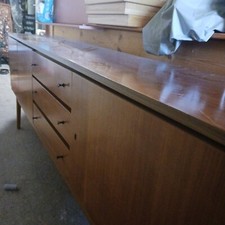 Magnifique meuble brun enfilade Teck 1960(MOBELWEREK) L210H80P41 tout en bois 