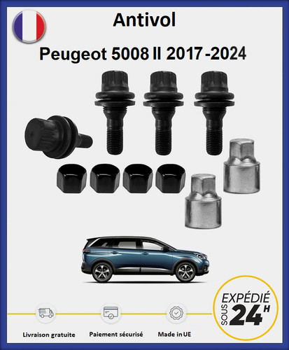 Ecrous antivol roues noir - de,