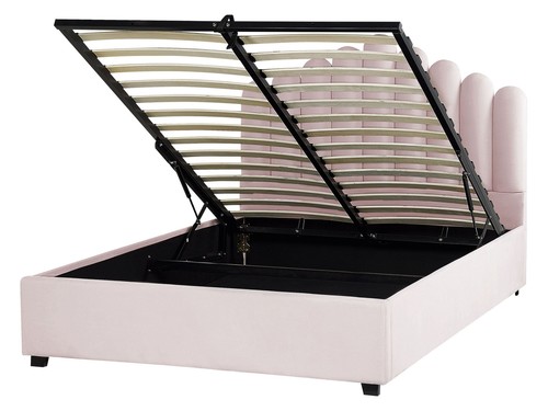 Lit avec rangement velours - avec,