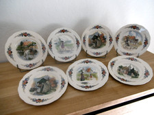 SEPT ASSIETTES DESSERT FAIENCE