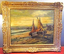  tableau  - BELLE MARINE d'époque XIX°, ENCADREE, signé L. HENRY - BRETAGNE 