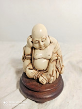 Statue Bouddha resine couleur ivoire