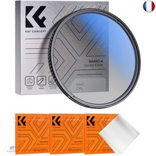 K&F Concept Filtre Polarisant CPL 77mm Slim avec Revêtement et 3 Chiffons de 