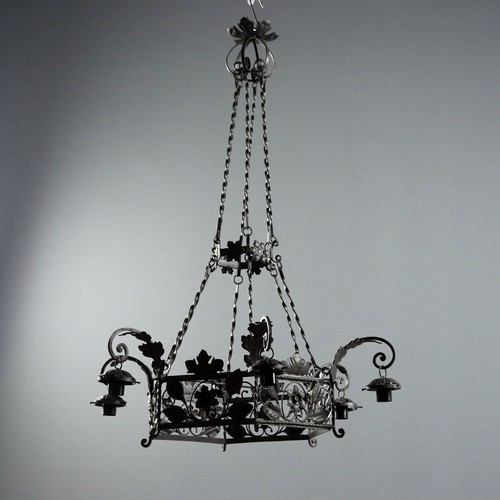 Lustre ancien fer forgé - lustre,