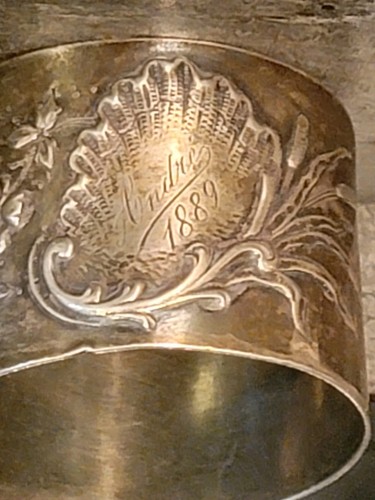 Ancien rond serviette - rond, en