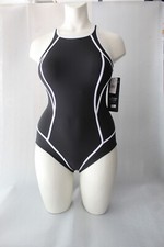 NEUF : Maillot bain MIRACLESUIT LINE UP noir et blanc F44