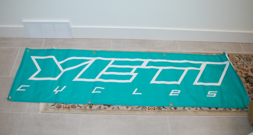 Yeti cycles turq banner - turq,