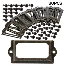 30 Antique ��tiquette Cadres Affaires Cartes D��corative Fer Poign��es Meuble