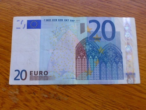 Billet euros annee 2002 - 20,