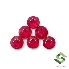 4.50 MM Naturel Rubis Rond Coupe Lot 06 Pièces 1.94 Cts Calibré Ample Gemmes