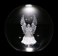Devin Boule Avec Blanc Ange - 8 CM - Boule en Verre Déco Autel