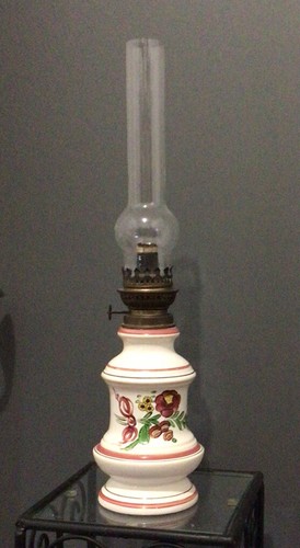 Lampe pétrole faïence - lampe, À