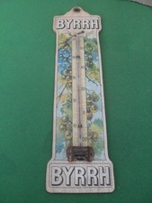 ANCIEN THERMOMETRE  PUBLICITAIRE de BISTROT " BYRRH  " en bois Années 30