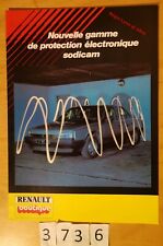 RENAULT BOUTIQUE PROTECTION ELECTRONIQUE SODICAM ALARME Prospectus 2 p Fr 9/1985