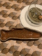 Ancien moule en terre cuite vernissée, forme Poisson Alsace , XIXème (39)