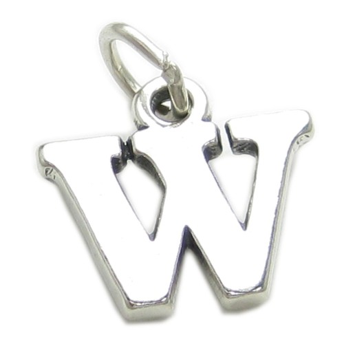 Lettre initiale argent - w,