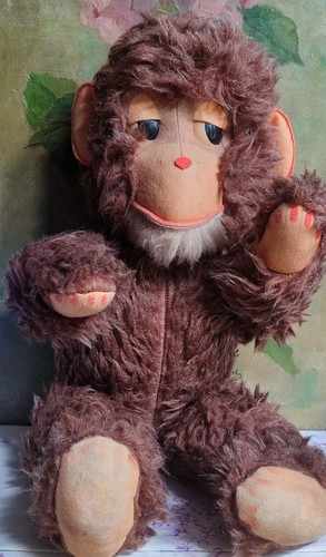 Ancien grand singe peluche - singe, en