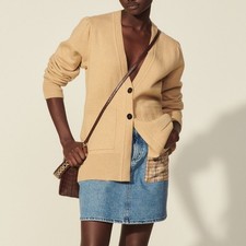 Sandro Paris Gilet Femme Beige