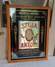 Grand Miroir publicitaire  vintage Bières STELLA ARTOIS - Rob. Otten Bruxelles