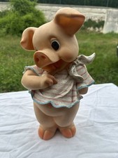 Ancienne Et Grande Tirelire Cochon Plastique Dur