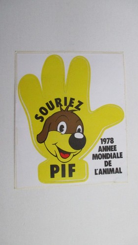 Sticker vintage souriez pif - sticker,