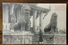 CARTE POSTALE ANCIENNE PNOM PENH MONSTRES DE PIERRE PAGODE DU PNOM