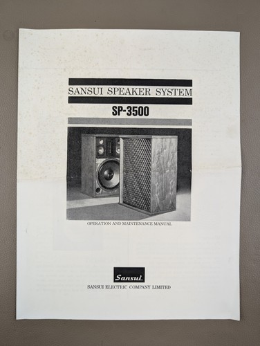 Sansui 3500 - sansui, speaker