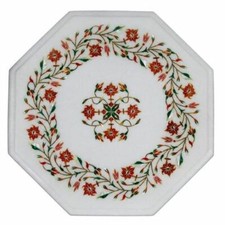 12 " Marbre Blanc Table Top