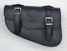 Sacoche laterale cuir aigle - laterale,