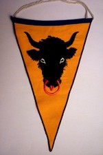 Fanion ancien ARMOIRIES DU CANTON D'URI - Suisse - en coton brodé - 15x25,5 cm