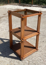 Sellette en bois et verre