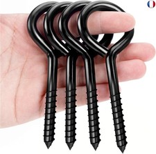 ZAUGONTW Lot de 4 grands crochets à ?illet à vis en acier inoxydable de 12,7 cm 