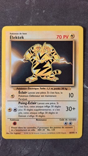 Carte pokémon élektek - carte, 20/102
