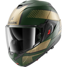Casque Modulable Shark OXO SIKTER Mat Green Chrome Gold